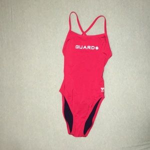 Lifeguard one piece swimsuit